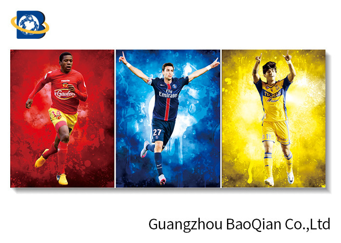 Football Star 3D Poster, 3D Lenticular printing with framed ,3D Lenticular Flip Picture