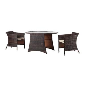 Quality Aluminum 3PC Bistro Chat Set Outdoor Garden Wicker Furniture wholesale