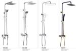 Brass Bathroom Ceiling Rain Shower Faucet Set With Single Handle