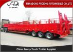 Heavy hydraulic low bed semi truck trailer low loader 80 ton capacity