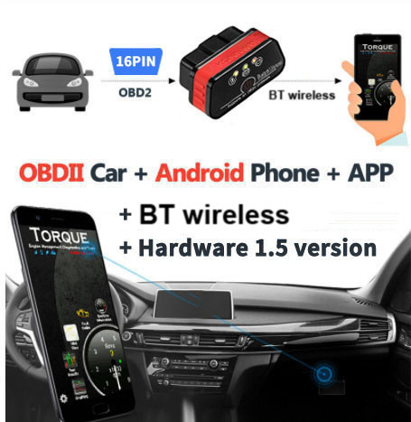 High accurace measurement Mini Elm327 Obd2ii Bluetooth Diagnostic Car EOBD protocol