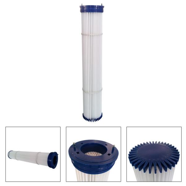 Cheap PU Top Pleated Filter Cartridge , Polyester Media Synthetic Air Filter  for sale