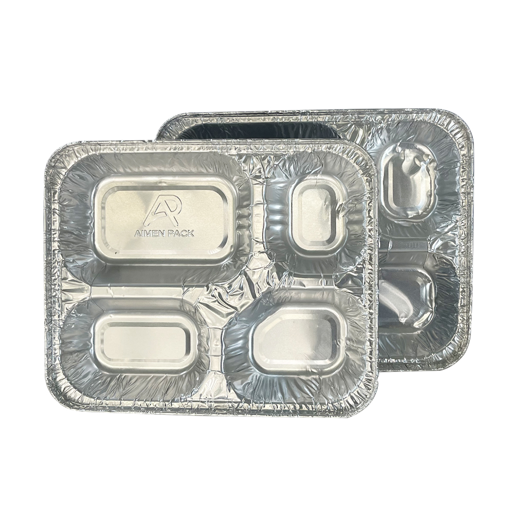 Golden Advantageous 4 Compartments Disposable Food Container for Takeaway Eco-Friendly