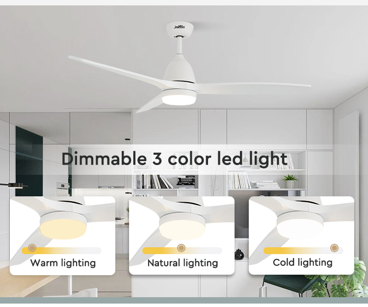 3 ABS Plastic Blades LED Ceiling Fan with Lighting Solutions and Circuitry Design