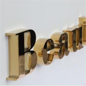 Quality Company Lobby Polished 3D Metal Letters Stainless Steel Lettering Signage wholesale