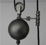 Retro Vintage Pully Pendant Lights Fixture Loft American Black Hanging Lamp(WH
