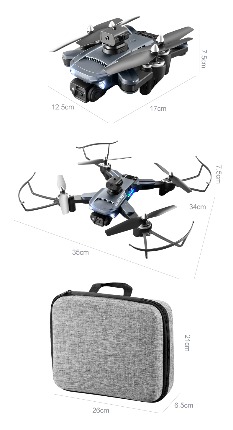 Battery 1800 mAh Plastic Foldable Dual Camera Wifi Fpv Obstacle Avoidance Mini Quadcopter Drone