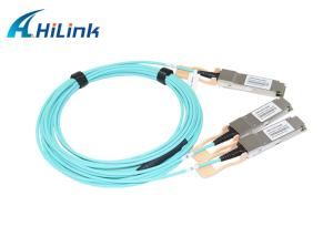 China InfiniBand AOC Cable 200G Breakout 2xQSFP56 100G PAM4 Active Optical Cables For 5G Center on sale