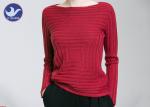 Boat Neck Womens Knit Pullover Sweater Square Knitting Pattern Clothing