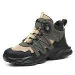 Men's Lightweight Leather Hiking Boots Waterproof Outdoor Mountain Shoes