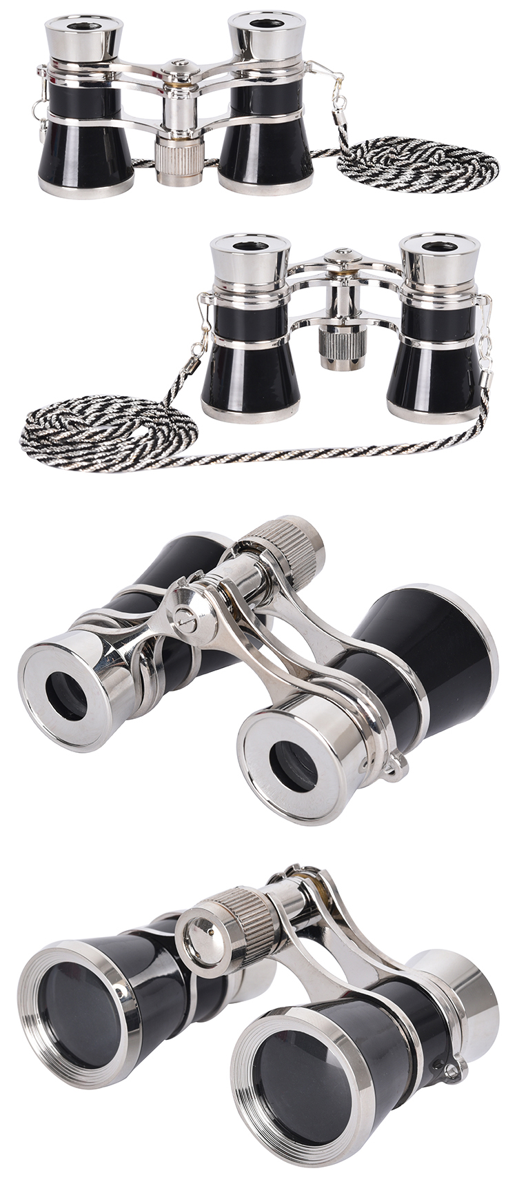 3x Magnification Noble Metal Mini Telescope Spotting Scope for Horse Racing 3x25