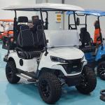 High-Resilience Leather Seats 6-Seater Electric Golf Cart Independent Suspension