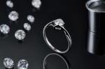 Women 3 Carat Natural Moissanite Ring Gemstone Wedding Promise Engagement