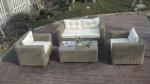 4pcs PE wicker patio sofas