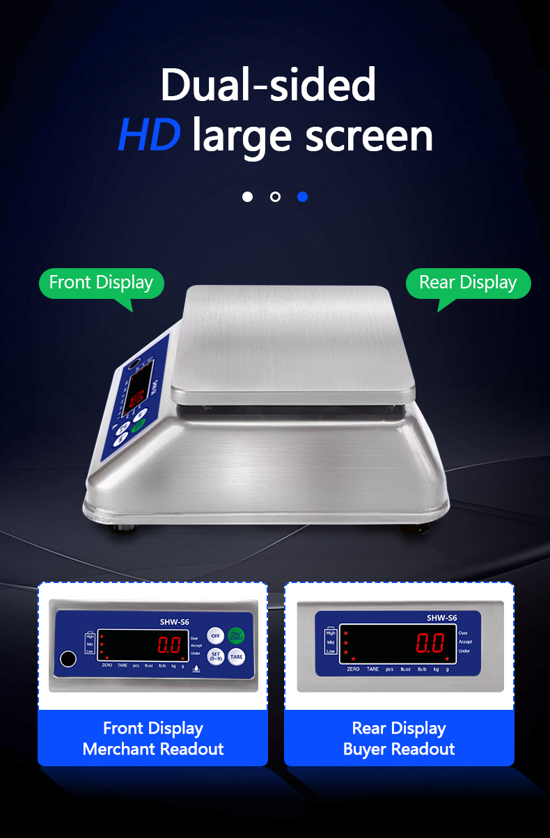 High Precision LED Display SOHE S6 Waterproof Table Scale for Industrial Applications