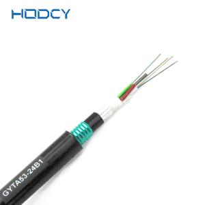 Quality 250μm GYTA53 G652D Single Mode Armored Fiber Optic Cable 2-288cores wholesale