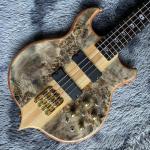 Ebony Fingerboard 4 Strings Bass Factory Burst Maple Top 9V Active Pickup