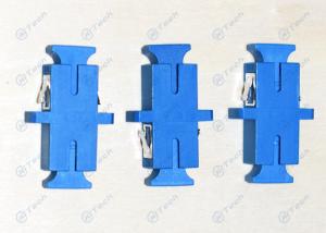 Quality Telecom Type SC Fiber Optic Adapter Blue Color Simplex Insertion Loss &lt; 0.2db wholesale