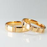 Bright Columnar Inlays Diamond 9g Unique Anniversary Rings