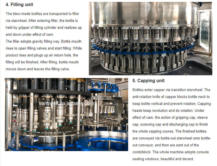 2L Rotary Mineral Water Automatic PET Plastic Bottle Filling Machine