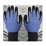 Coloured Polyester Liner Gardening And Agriculture Latex Gloves
