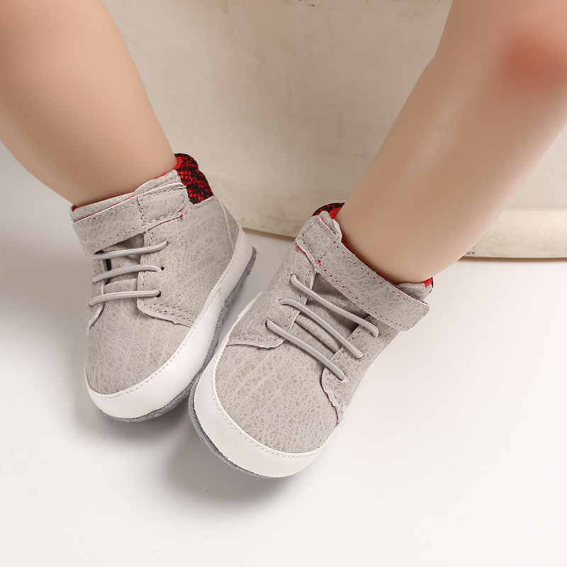 New fashion PU Leather soft sole Casual sport Outdoor toddler baby leather boots