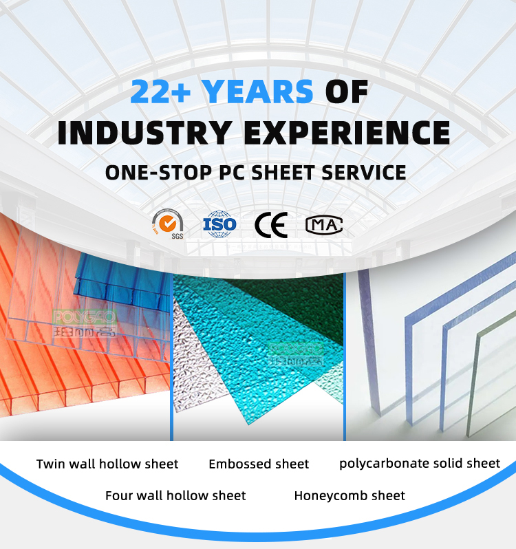 Anti Glare Polycarbonate Plastic Roofing Sheet for Bus Shelters (UV Version)