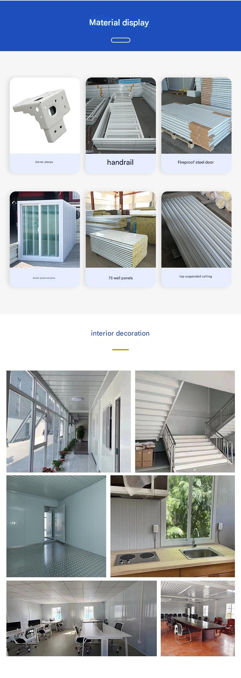 Sandwich Panel Modified Shipping Container House for Convenient Relocation