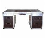 Aviation Aluminum Vintage Table Office Trunk Desk Aviator Furniture