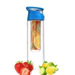 800ml 700ml Flip Lid Top Plastic Fruit Infuser Water Bottle Tritan Plastic Fruit