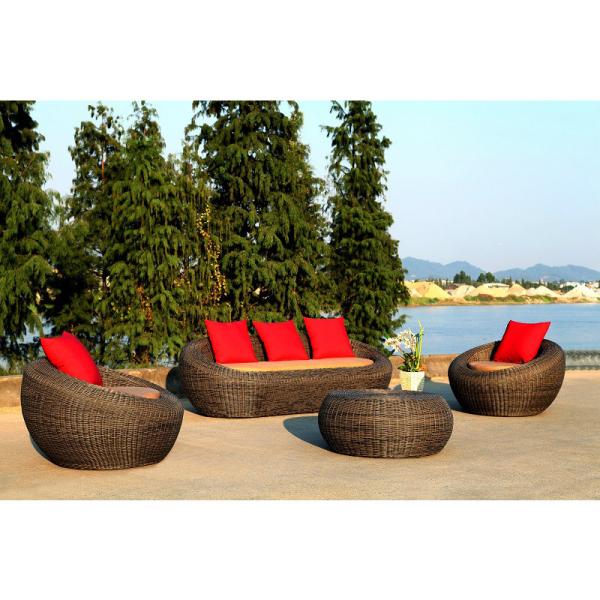 Aluminum Frame Outdoor Furniture Leisure Wicker Rattan Garden Sets Living Room
