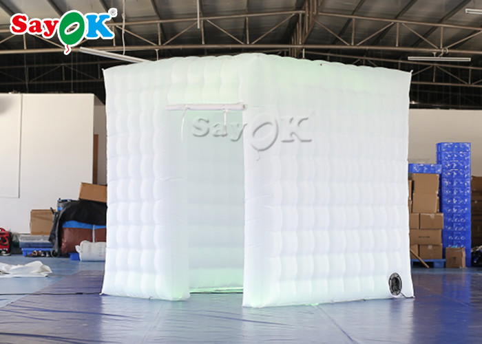 Professional Photo Studio Colored LED Light Inflatable Photo Booth For Holiday Event Portable