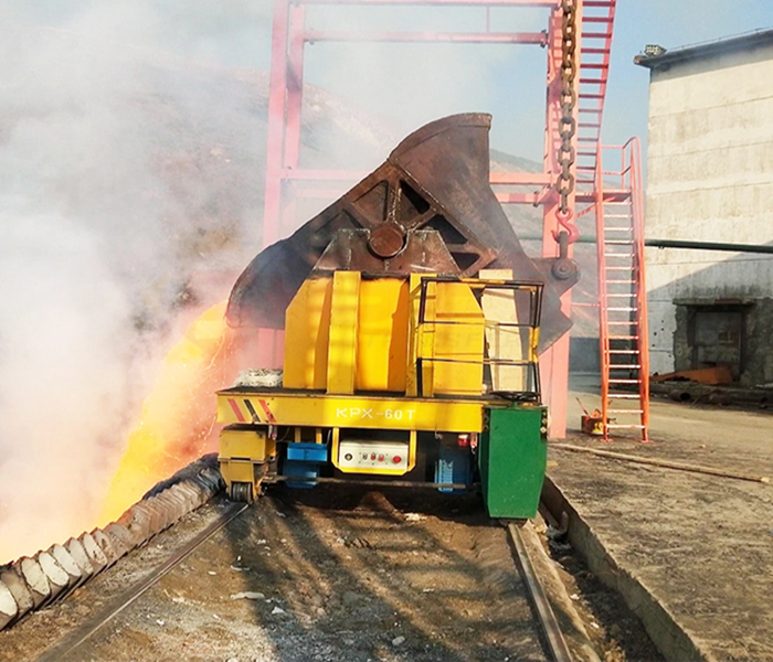 30 ton heavy duty industrial Ladle Rail Transfer Cart with Heat insulation and explosion proof material