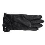 100% Handmade Deer Leather Gloves , Womens Black Leather Driving Gloves