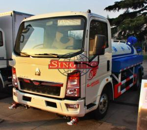 Quality 3 - 5 Ton Water Tanker Truck Hydraulic Steering Two Axle ZZ5073 Chassis wholesale