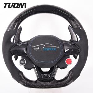 Quality Leather Led Volkswagen Carbon Fiber Steering Wheel With Stripe 350mm wholesale