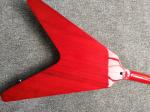 Red Unusual Shaped Flying V Electric Guitar,Rosewood Fingerboard