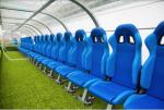 School Stadium Football Subs Bench With Shelter Galvanized Steel Material