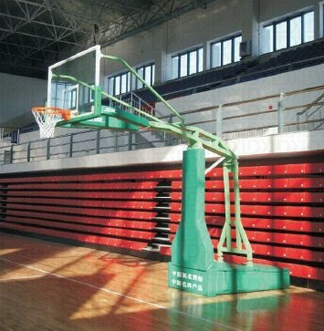Miniature Green Hydraulic Basketball Hoop Durability Adult Movable Basketball Stand