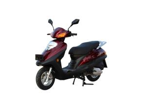 Quality Anti Skid Tire Gas Motor Scooter , Gas Mopeds For Adults Red Plastic Body wholesale