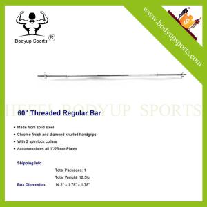Quality solid steel chrome standard barbell bar 60&quot; wholesale