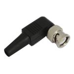 with Boot Right Angle BNC Male Solderless CCTV Connector for RG59 Coaxial Cable
