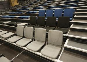 Quality Melody Upholstered Retractable Stadium Seating Space Saver For Indoor Gyms wholesale