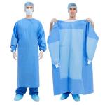 Knitted Cuff SMMS Nonwoven Disposable Surgical Gown Waterproof