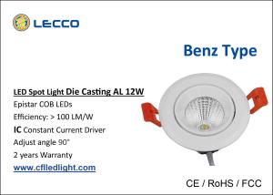 Quality Recessed LED Spot Lights 6400K Color Temperature IP20 Commercial Lighting wholesale