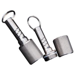 Quality Mini Aluminum Pill Case Bottle Box Holder Keychain wholesale