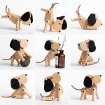 Odorless Handmade Wooden Toys Tabletop Small Wooden Animal Multiple Color