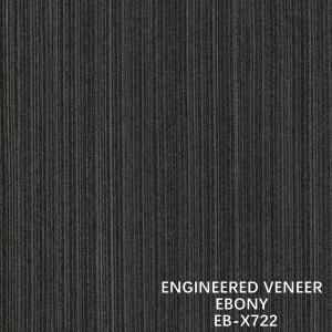 Quality Door And Windows Slice Cut Recon Ebony Wood Veneer X722 Fineline Grain Black Color ISO wholesale