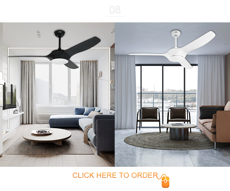 52 Inch 1stshine Ceiling Fan Light with 3 ABS Wooden Blades and APP/WIFI Switch Type