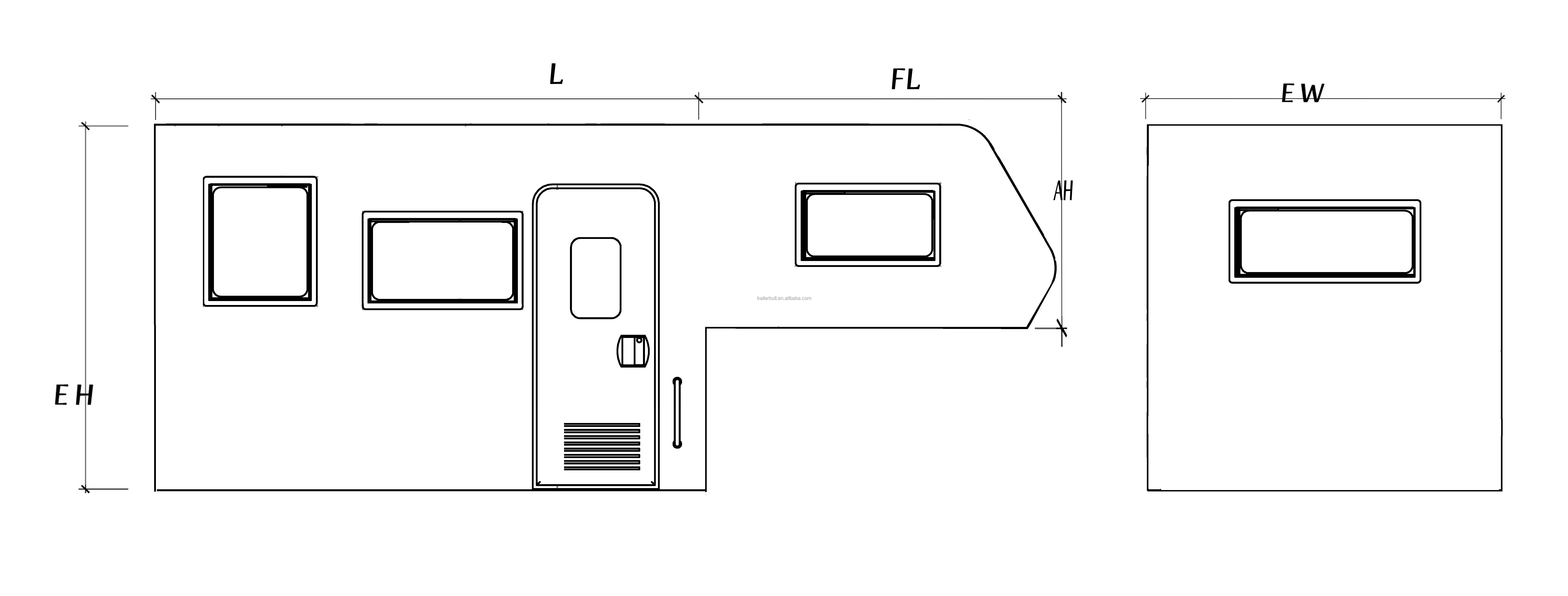 Customizable 20ft Motorhome Cab-over Truckbody for Expedition Vehicles and RV Trailers